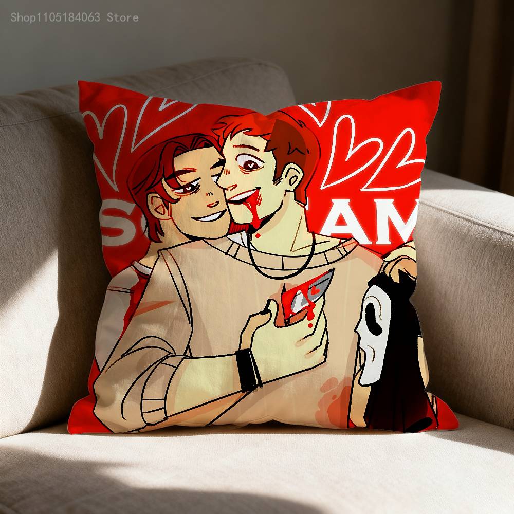 Stuilly Billy and Stu Pillowcases Bedroom Living Room Sofa Home Decor Polyester Cushion Cover with Zipper