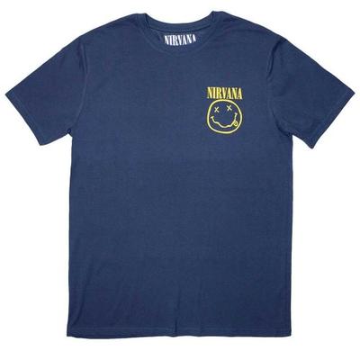 Nirvana Unisex-Erwachsene Mini Happy Face T-Shirt