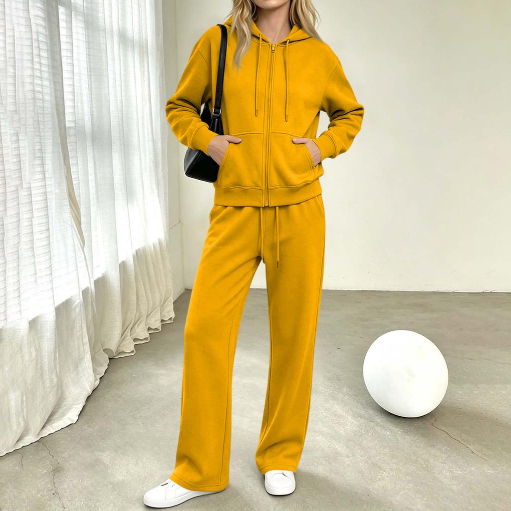 Women's Casual Hoodie Sweatpants 2 Piece Set with and Pockets Athletic Tracksuit