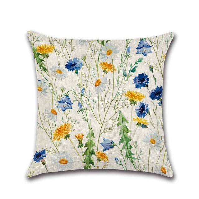Tropische Pflanzen Kissenbezug Dekorative Kissenbezüge Flamingo-Druck Baumwolle Leinen Wurfkissenbezug Blumen Kissenbezug Zt169