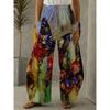 Fashion Flowers Butterfly Print Pants Casual Delicate Ladies Wide-legged Pants Autumn Hundred Retro Street Shooting Pants