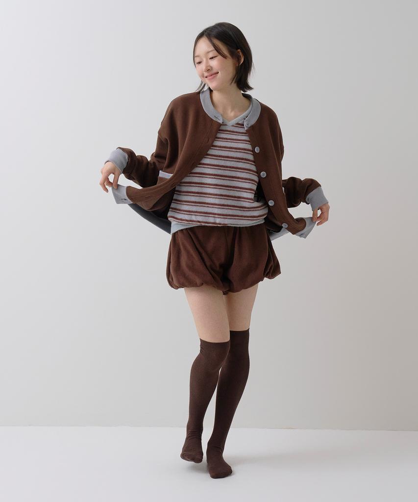 Sayu Fleece Pumpkin Shorts Brown
