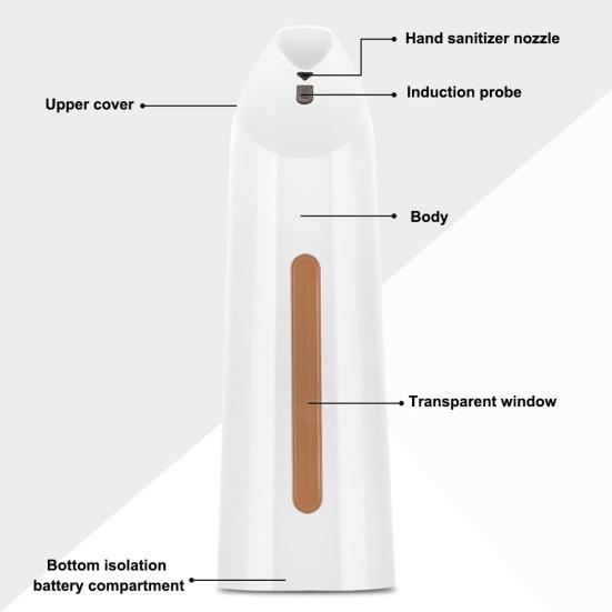400ml bezdotykový automatický dávkovač tekutého mýdla s chytrým senzorem do kuchyně