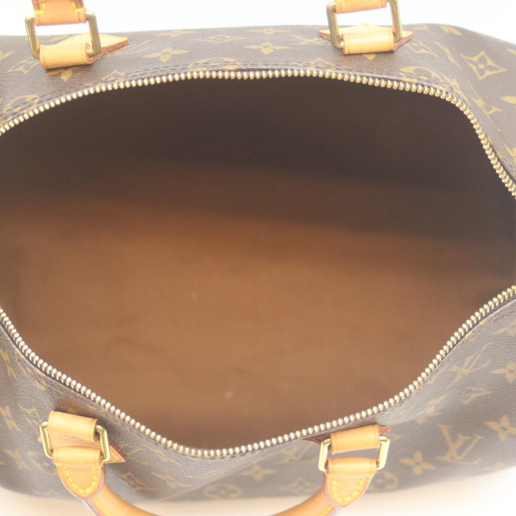 Louis Vuitton 2002 M41524 Monogram Speedy 35 Boston Bag BrownUsed