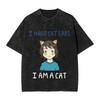 Vintage Washed Tshirt Hetalia Axis Power  Cotton Tshirts  Fashion Tee Shirt For Man Summer Y2k Fun Design Top Tees