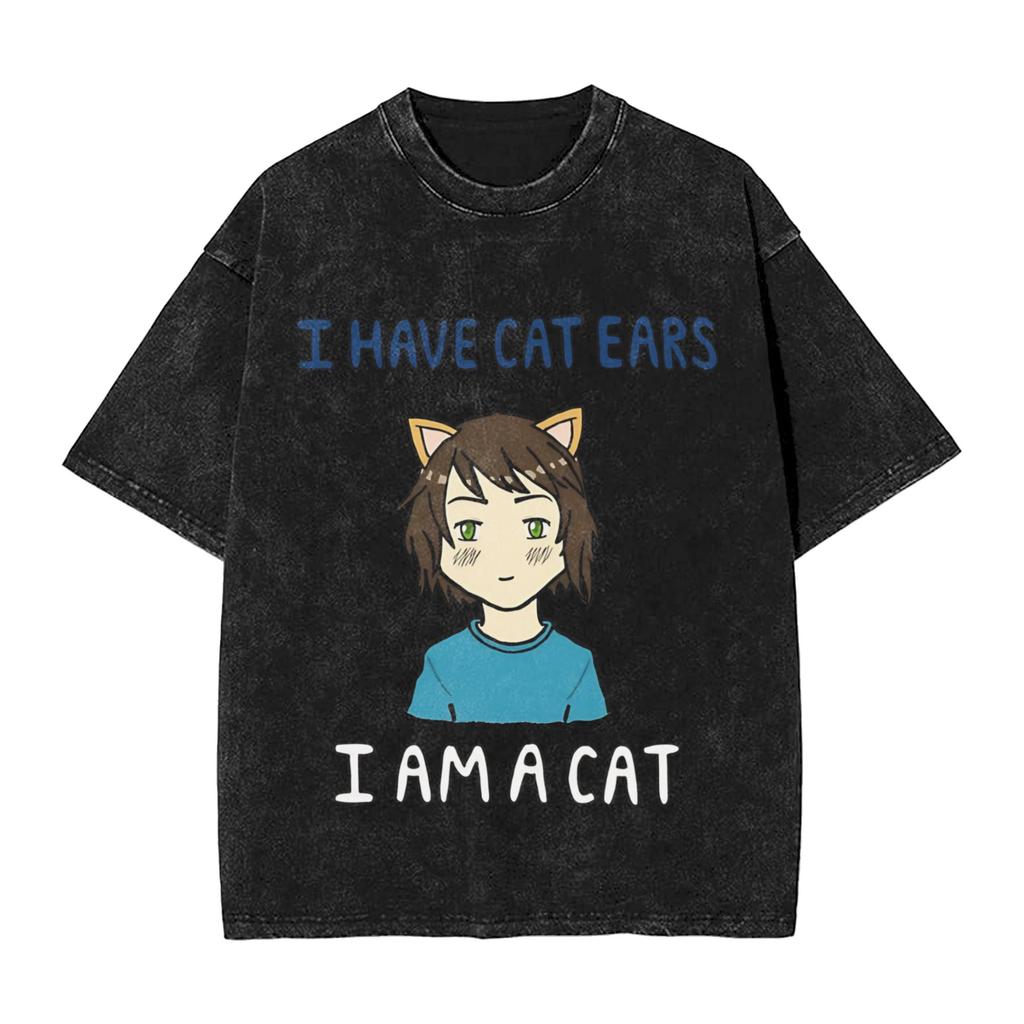 Vintage Washed Tshirt Hetalia Axis Power  Cotton Tshirts  Fashion Tee Shirt For Man Summer Y2k Fun Design Top Tees