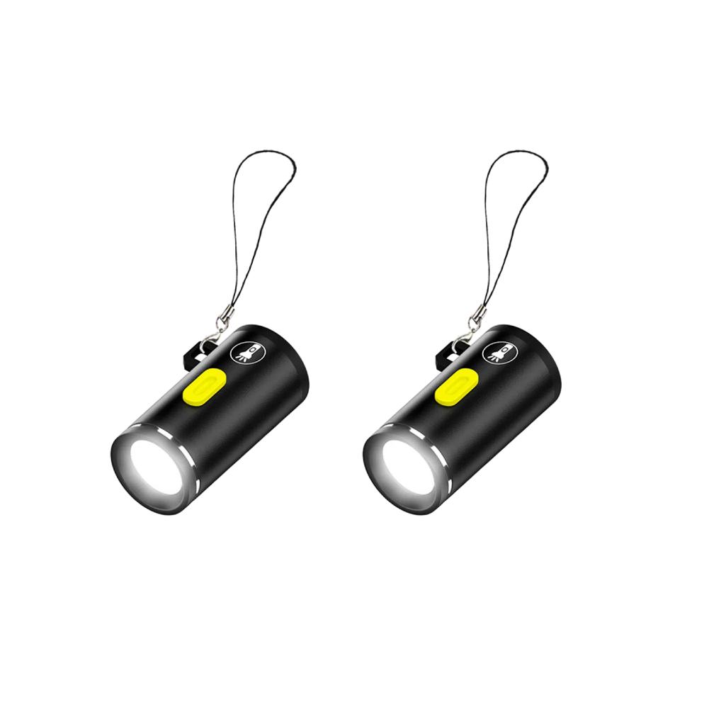 1-5PCS LED Handheld Mini Flashlight Type C Powered Small Pocket Flashlight Outdoor Emergency Light for Outdoor Hiking Camping