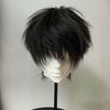 Universal Cosplay Short Straight Wig with Bangs - Realistic Lightweight Anime-Style for Students