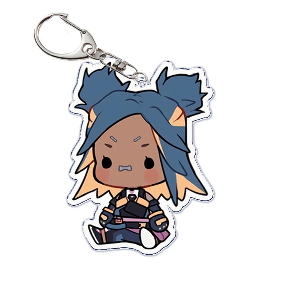 

Valorant Keychain KeyRing Key Chains Chaveiro Cute Cartoon PC Game Popular Llaveros for Bag Pendant Aaccessories Gift