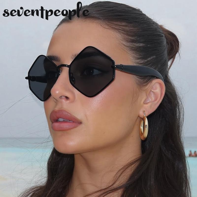 Small Steampunk Hexagon Sunglasses Women  Luxury Brand Classic Metal Frame Polygon Punk Sunglass For Ladies Eyewear Shades