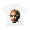 Schweres High Street Rap Hip-Hop Bedrucktes Kurzarm Herren Locker Baumwolle T-Shirt