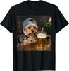 Yorkshire Terrier Pijící Pivo Vtipné Psí Meme Tričko