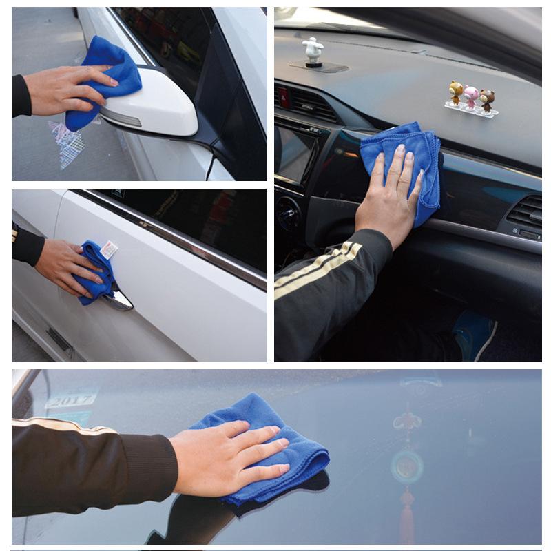 5Pcs Microfiber Towels Suede Cloths Auto Car Motorcycle Cleaning Wash Water Absorbent Towel Car Cleaning Tool 30x30cm 30x70cm