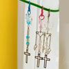 Elegant Butterfly Bowknot Angelic Love Heart Crosses Keychain Charm Pendant Alloy Fashion for Women Ladies Daily Use