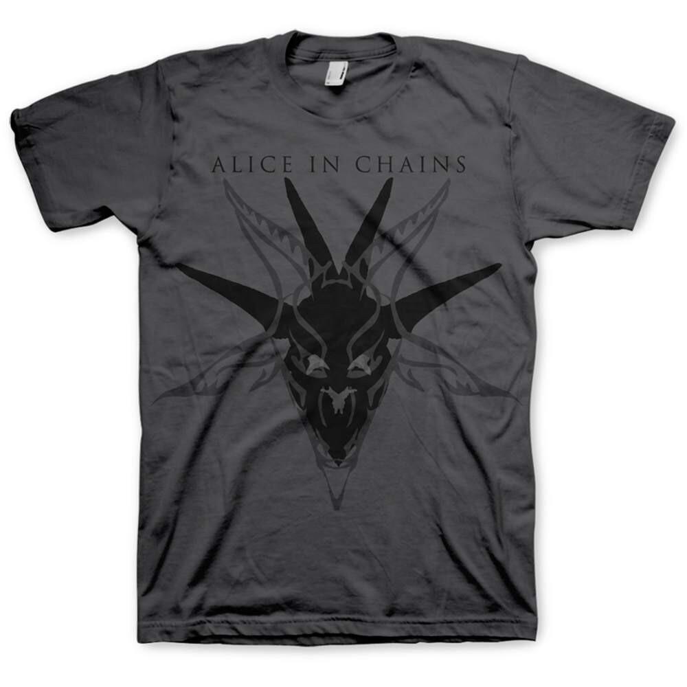 Alice In Chains  Black Skull  Charcoal Gray T shirt - NEW Unisex T-Shirt L