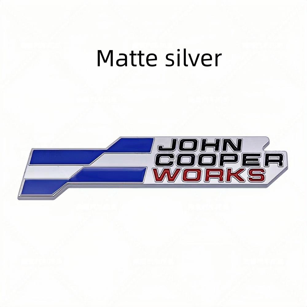 Adesivo Distintivo Metallo 3D JCW John Cooper Works Griglia Anteriore Emblema Portellone Posteriore Decalcomania