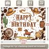 1Pcs Western Cowboy Happy Birthday Decoration Background Backdrop For Photo Studio Photo Booth Party