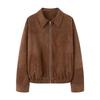 Women's Solid Color Long Sleeved Zipper Casual Top Jacket Jacket