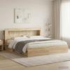Headboard Cabinet with Storage Sonoma Oak Wood Based Material