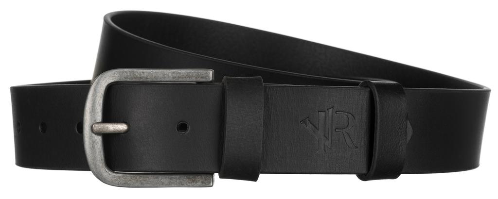 Wide leather belt R-PS-01-100-3330 Black