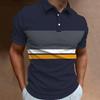 Stylish striped short-sleeve polo, casual and comfortable for everyday wear.