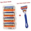 4ks/set 5vrstvá žiletka + držák žiletky Pánské voděodolné na holení