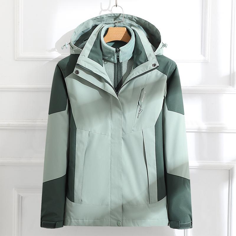 Jacket Three-in-one Detachable Two-piece Set Women's Outdoor Mountaineering Clothing Windproof and Waterproof Autumn and Winter Hidden Jacket