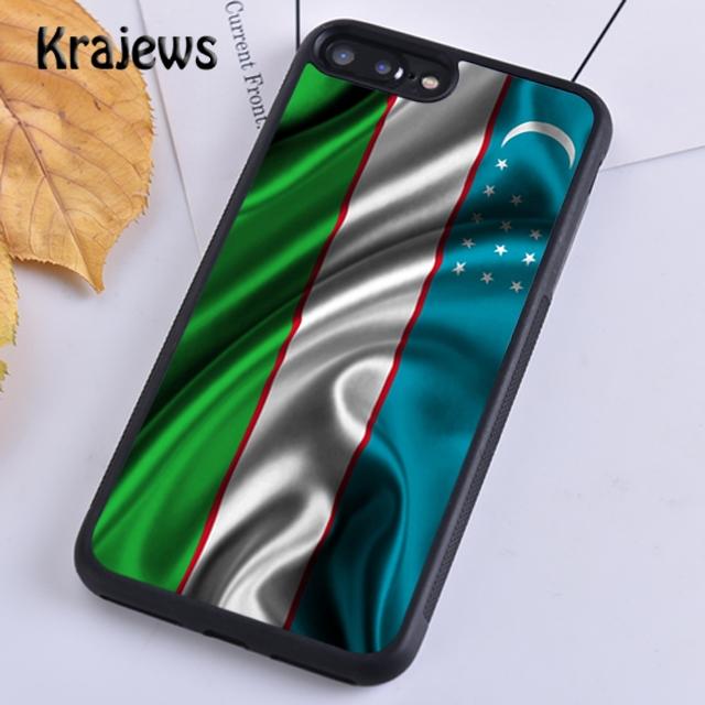 Krajews Uzbekistan Flag Phone Case Cover For iPhone 17 Air 16 15 14 Plus 11 12 13 Pro Max Coque Shell Fundas