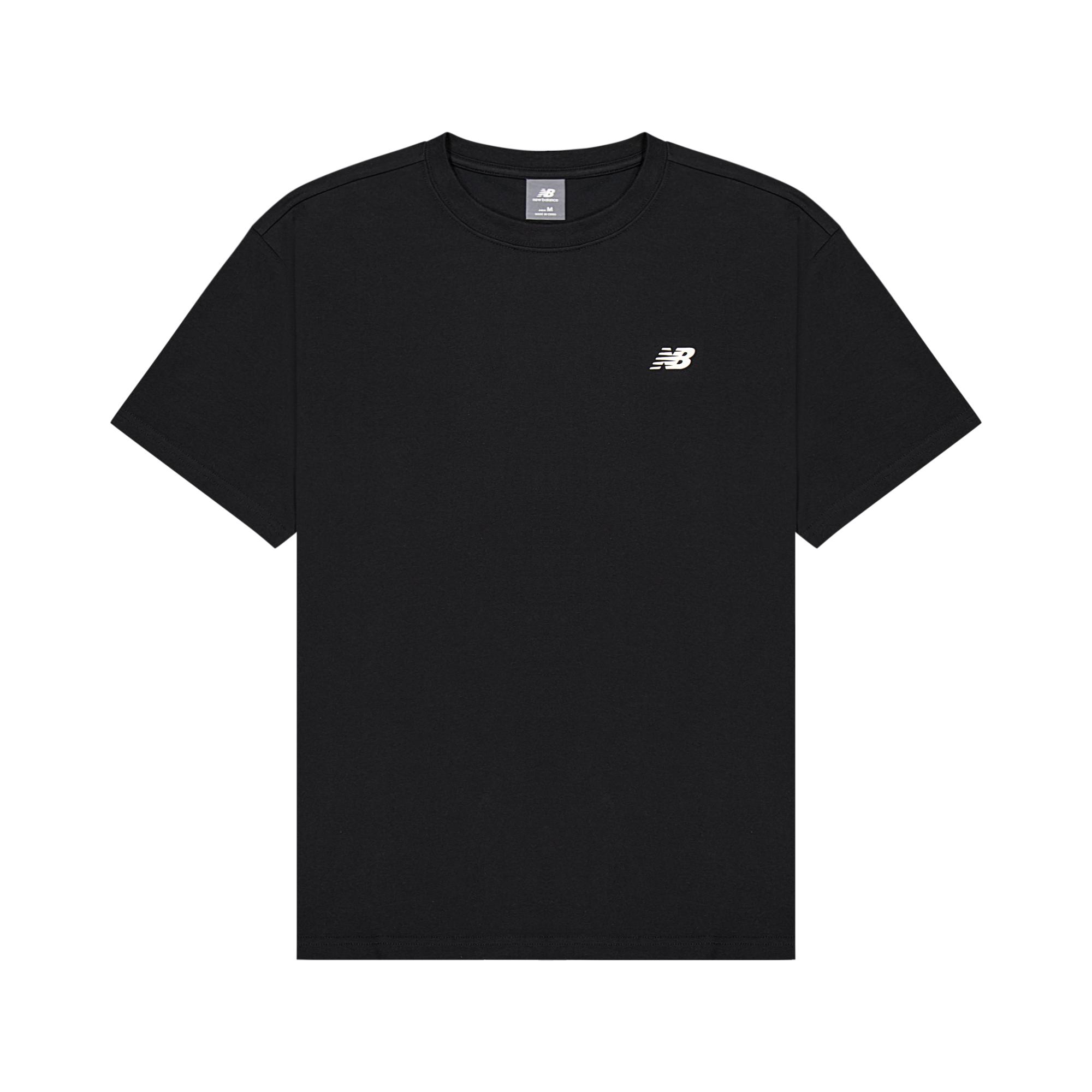 Мужские футболки New Balance Черные с круглым вырезом Умеренные AMT52312-BK L