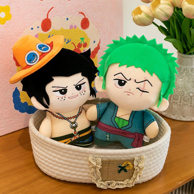 20cm One Piece Anime Figure Ace Zoro Sanji Luffy Dress-up COS Cute Doll Toys Collectible Birthday Gift