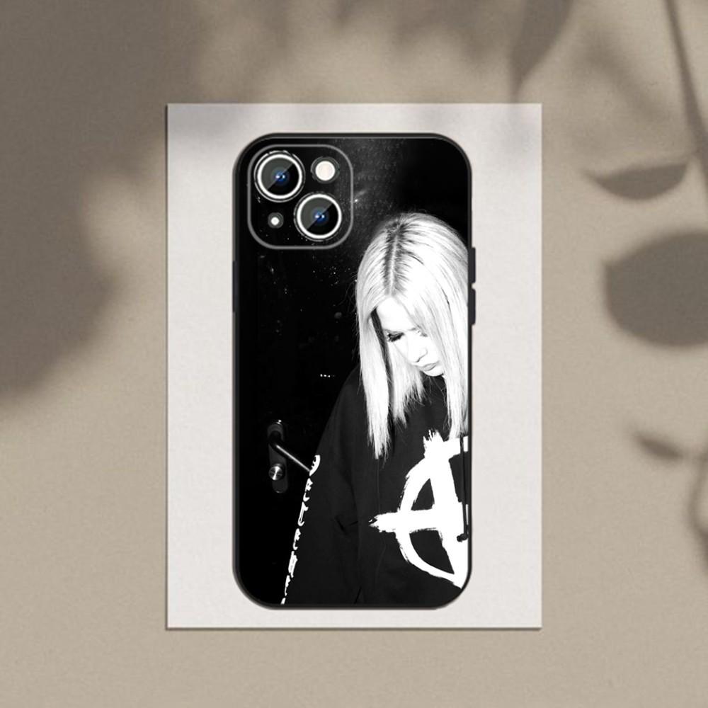 A-Avril L-Lavigne Coque Phone Case For Apple iPhone 15,14,13,12,11,XS,XR,X,8,7,Pro,Max,Plus,mini Silicone Black Cover
