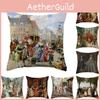 Tangjiamu European Medieval Court Character Cushion Cover Linen Pillow For Home Living Room Sofa Nap Pillow