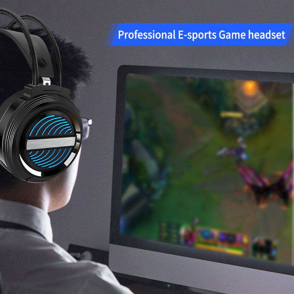 Game Headphone Wired 3.5mm USB Headphone Noise Reduction Portable Headset with Microphone