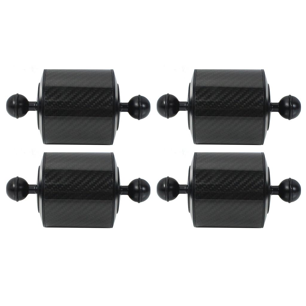 Upgrade Carbon Fiber Float Buoyancy Aquatic Arm 1" Dual Ball Floating Dia 80mm Diving Camera Underwater Tray for Gopro Phone SLR