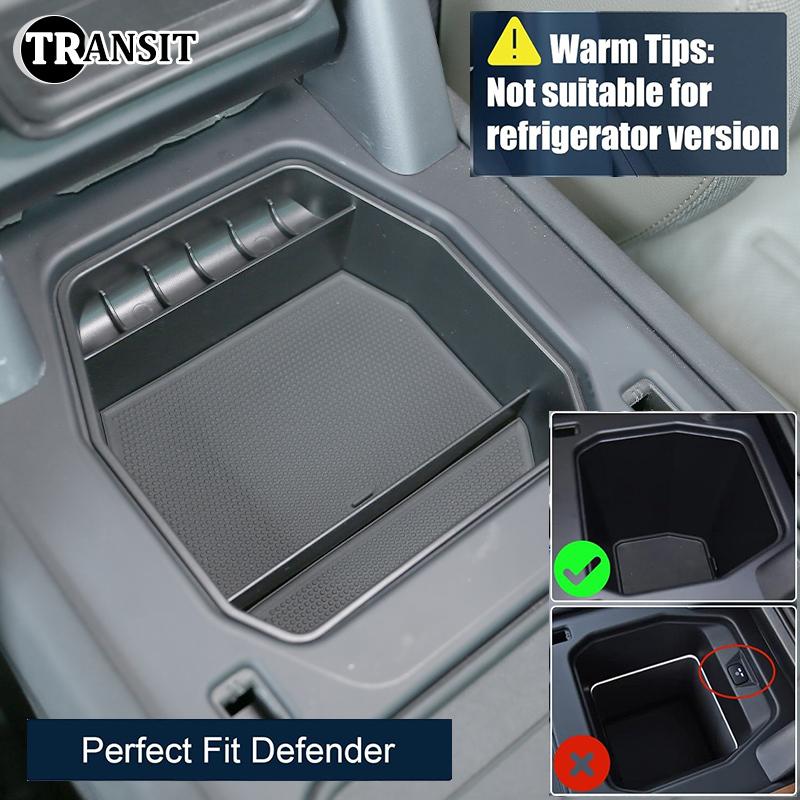 For Land Rover Defender 90 110 130 Accessories -2024 Center Console Organizer Tray Storage Box with Phone Slot,Glasses Shelf