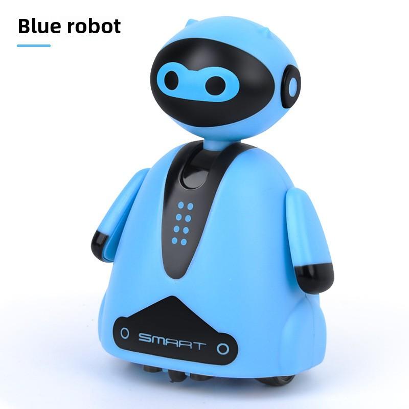 Draw Lines Follow Robot Toy Creative Inductive Electric Car Follow Any Line You Draw Robot Penguin Toy Educational Toy Kid Gifts синий