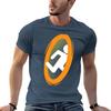 Portal 2 Videospiel Lustiges Oranges Teleport-T-Shirt Minimalistisches Schlichtes Rundhals-T-Shirt