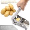 TINGJUNN Stainless Steel French Fry Cutter, Manual Potato Slicer, Includes Two Blade Sizes and a Non-slip Suction Cup Base, Perfect for Dicing Fruits