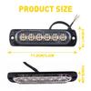 10X 6 LED Amber White Grill Side Marker  Strobe Light Bar Kit Tow Truck