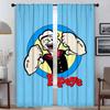 Set Of 2 Popeye Sailor Shades Partition Curtains Child Room Window Curtain Panel Living Bug Resistant Polyester