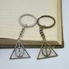 Vintage Hallow Triangle Pendant Keychain For Men Keyring Jewelry Accessories