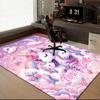 1PC Custom Name Unicorns Dreamy Garden Theme Floor Mat Ideal for Living Room, Game Rooms, Office, Bedroom, Floor Mat Playful Design