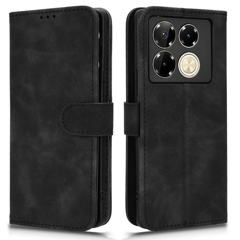 For Infinix Note 40 Pro 5G Case PU Leather Stand Skin-Touch Phone Cover
