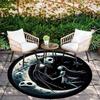 1pc The Nightmare Before Christmas Round Area Rug,Non Slip,Machine Washable Polyester Carpet for Living Room,Bedroom Decor