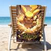 1pc Pika1 Beach Towel with Custom Name, Beach/Swimming/Bath/Picnic/Camping Towel, Suitable for Seaside Beaches