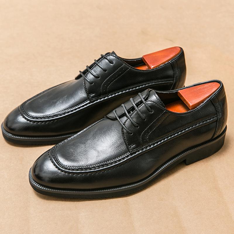 Fashion Luxury Designer Fashion New Men's Black Brown Formal Lace Up Oxfords Shoes Male Wedding Dress Prom Homecoming Zapatos Hombre