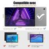 Coque + Verre Trempé pour Lenovo Tab M10 FHD Plus (2e gén) Protection Rotative 360 Synthécuir Rose
