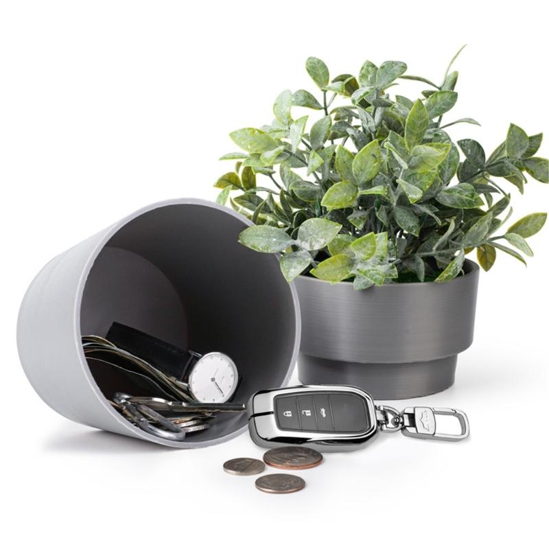 Coin Storage Box Decorative Flower Pots Diversion Safe Jewelry Storage Container Versatile Home Security Box for Home