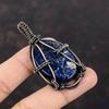 Sodalite Pendant Copper Wire Wrapped Pendant Dainty Gemstone Pendant Handmade Sodalite Jewelry Healing Stone Pendant Copper Jewelry For Gift