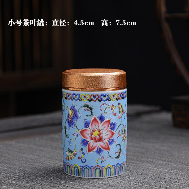 NEW Factory Direct Enamel Ceramic Sealed Household Storage Canister Small Tea Packaging Box
